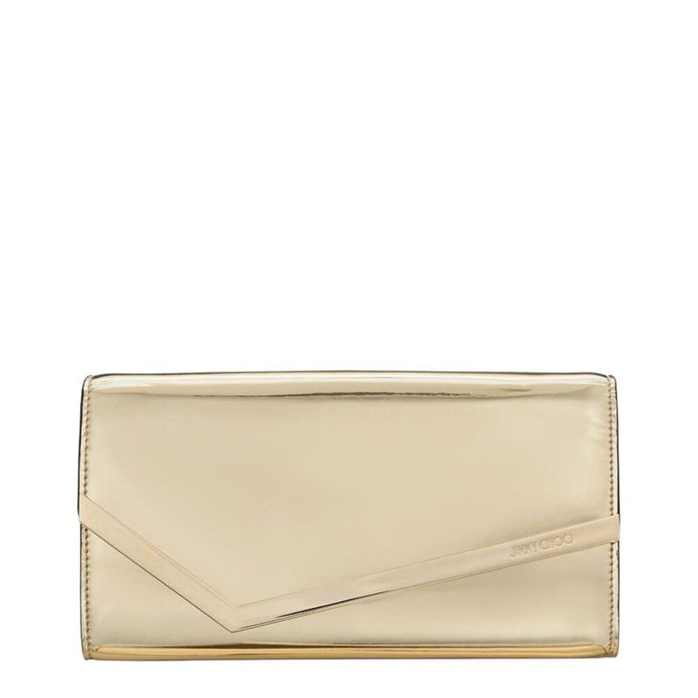 Jimmy Choo Metallic Gold Envelope Clutch
